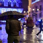 La lluvia, protagonista de este viernes en León.