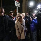 Judit González a la salida del Juzgado de Instrucción, ayer.