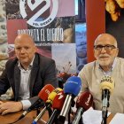 Pablo Linares y Óscar Ramos, en Carracedelo en la presentación del evento del jueves de los 25 años de la IGP Botillo del Bierzo.