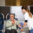 Donación de dangre en el Hospital de León.