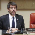 El ministro de Cultura, Ernest Urtasun, comparece en la comisión del Congreso sete martes, para informar sobre los avances y retos de su departamento en el ecuador de la legislatura.