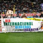 El Reino de León reivindica los derechos de la infancia en el partido Cultural-Málaga.