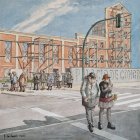 Detalle de una de las obras de Ramón Pallarés que pueden verse en Espacio E.