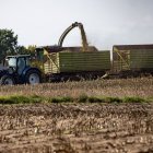 Un tractor trabaja en una tierra de cultivo en Alemania.