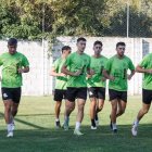 El Atlético Astorga, durante un entrenamiento.