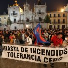 Imagen de archivo de una pasada manifestación contra los incendios.