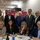 Una representación de los responsables de la Casa de León en La Coruña.