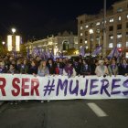 Vista de la manifestación por el Día Mundial contra la Violencia contra las Mujeres.