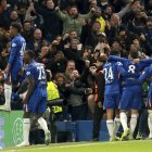 Los jugadores del Chelsea celebran la victoria sobre el FC Barcelona.