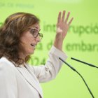 La ministra de Sanidad, Mónica García, presenta en rueda de prensa, los datos de las interrupciones voluntarias del embarazo realizadas en España en 2024