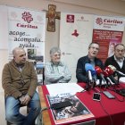 Un momento de la rueda de prensa de Cáritas de ayer.