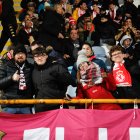 La afición de la Cultural celebra el pase de su equipo.