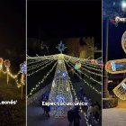 Almanza, apodado ya como "el Vigo leonés", deslumbra con un espectáculo único de luz, fantasía y figuras como esta galleta de jengibre de cinco metros que fascina a grandes y pequeños.