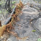 Una de las barreras de contención colocadas.