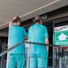 Dos médicos en la huelga del pasado mes de octubre.
