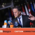  Mark Rutte durante la rueda de prensa de la cumbre de la Otan.