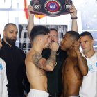 Antonio Barrul y Fran Mendoza, durante su cara a cara previo al combate.