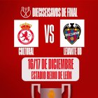 La Cultural se medirá al Levante en dieciseisavos de final de la Copa del Rey.
