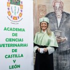Paula Martínez Ros, en su toma de posesión como académica.