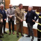 Los responsables de la jornada, antes del inicio de la primera ponencia.