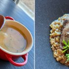 Del caldo al arroz meloso con carne de caza: una muestra del equilibrio entre tradición y técnica contemporánea que define la cocina de El Ermitaño.