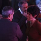 La ministra Elma Sáiz en un acto de homenaje a Pablo Iglesias, fundador del PSOE y de la UGT.