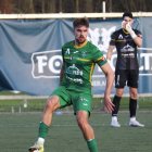 Manso en una acción defensiva del Atlético Astorga.