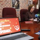 Aurora Baza y María Jesús Álvarez, en la rueda de prensa.
