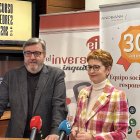 Marcelino Sión y María Jesús Soto, durante la presentación del Concurso de Ajedrez y Finanzas.