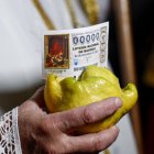 El obispo de León de la lotería ya está en Madrid para el Sorteo de la Lotería de Navidad.