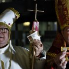 El obispo de León de la lotería ya está en Madrid para el Sorteo de la Lotería de Navidad.