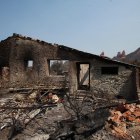 Estado del pueblo de Las Médulas tras el incendio.