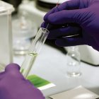Un técnico procesa una pipeta en un laboratorio.