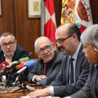 Cortina, Jiménez, Morala, Diego y Coca, en la rueda de prensa de ayer.