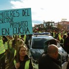 Varias agricultoras en una protesta reciente del sector en León.