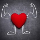 Archivo - Healthy heart on blackboaed.