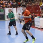 Isidoro Martínez, en un partido con el Torrelavega.