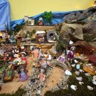 Belén de ganchillo en San Martín del Camino.