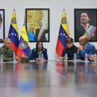 Delcy Rodríguez en su primer consejo de ministros.