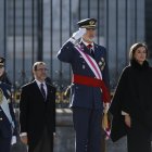 El rey Felipe VI, la princesa Leonor y la reina Letizia presiden la ceremonia de la Pascua Militar.
