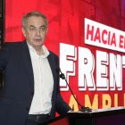 Zapatero en un acto en Bogotá, en diciembre.