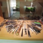 Imagen de archivo del almacén de armas blancas en la Policía Científica.