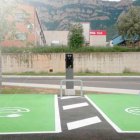 Un punto de recarga eléctrico público.