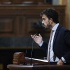 El diputado de Vox Carlos Hernández Quero durante sesión del control al ejecutivo.