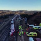 Imágenes aéreas del accidente ferroviario en Adamuz