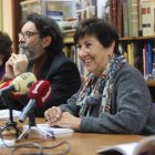 Mar Palacio, junto a Cavero, en una imagen de archivo de una rueda de prensa.