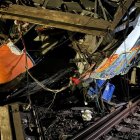 Imagen del más grave de los accidentes de anoche en Cataluña-