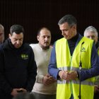 El presidente del Gobierno, Pedro Sánchez, atiende a los medios antes de trasladarse al lugar del accidente. A 19 de enero de 2026, en Adamuz, Córdoba (Andalucía, España).