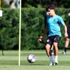 Larios entrena con el Southampton, en una foto de archivo.