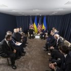 Trump ayer, en la reunión con Zelenski.